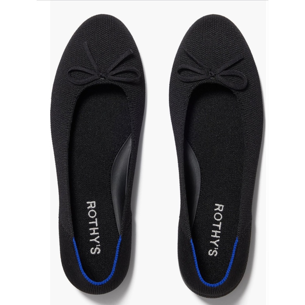 Rothy's Women's Black Knit Ballet Flats